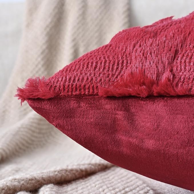 Set of 2 Soft Moroccan Throw Pillow Covers 20x20 Inch Plush Boho Decorative - Image 6