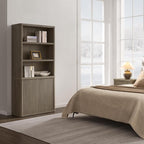 SICOTAS Book Shelf with Doors 71" Tall 6 Tier Bookshelf with Adjustable Shelves - Image 8