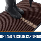 OLANLY 2-Pack Front Door Mats 71x47, Waterproof Heavy-Duty Doormats | Brown - Image 5