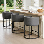 ClinQ 26" H Counter Height Bar Stools Set of 1, Modern Barrel Counter Stools - Image 7