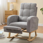 NIOIIKIT Nursery Rocking Chair, Corduroy Upholstered Rocking Chair by NIOIIKITFURNITURE