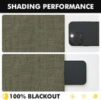 MIULEE 100% Blackout Linen Curtains 42 x 72 Inch Light Olive Green 2 Panels | - Image 7
