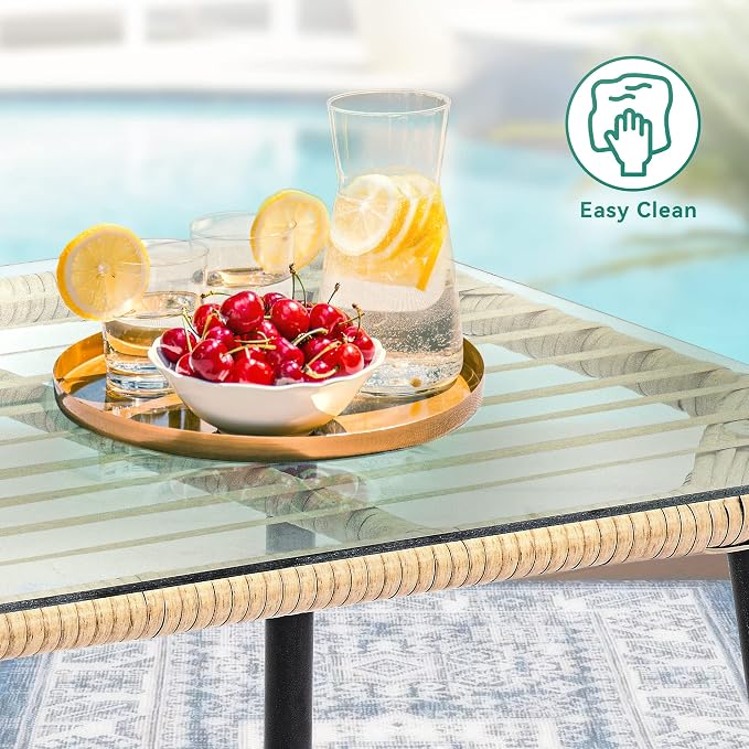YITAHOME 2-Piece Patio Furniture Wicker Outdoor Loveseat, All-Weather Rattan - Image 4