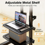 Mobile TV Stand Rolling TV Cart Floor Stand - Image 3
