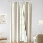 Vision Home Natural Pinch Pleated Full Blackout Curtains Linen Blended Room by VisionHome