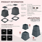 Utopia Bedding Bed Riser, 3 & 5 Inches Adjustable Furniture Risers - Image 5