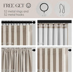 Topfinel 94 Inch Long Linen Blackout Curtains 2 Panel Set, Greige Natural - Image 4