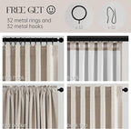 Topfinel 108 Inches Long Blackout Linen Curtains - Image 2