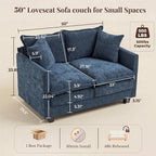 Loveseat Sofa with Cloud 3-Layer Cushion & 27" Deep Seat, Modern Small Couch - Image 2
