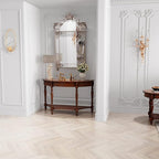 Solid Wood Semi-Circle Sofa Table - Image 4