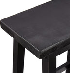 Amazon Basics Solid Wood Saddle-Seat Counter Height Bar Stools - Image 4
