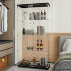 Display Cabinet with Glass Door and Lock, 4-Shelf Fast Installation in 30 Mins - Image 8