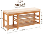PETKABOO 47.2 in Shoe Rack Bench - Image 3