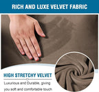 H.VERSAILTEX Velvet Stretch Recliner Couch Covers 4-Pieces Style Recliner Chair - Image 3