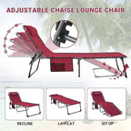 KingCamp Lounge Chair Outdoor, Folding Portable Tanning Chairs Comfy Adjustable - Image 4