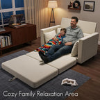 Convertible Sofa Bed, 2 in 1 Pull Out Loveseat Sleeper Sofa | 78.7” Folding - Image 4