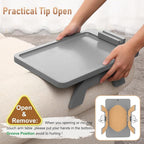 SINWANT Couch Armrest Table, Bamboo Couch Arm Table 360° Phone Holder, Foldable - Image 4