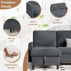 Walsunny 77" Sectional Sleeper Sofa - Image 6