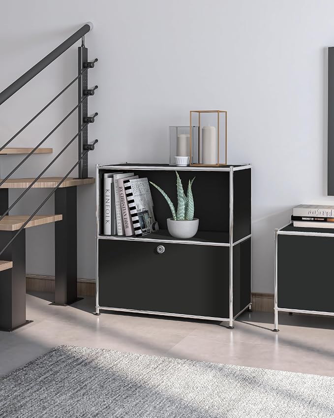 32.5-Inch Flip-Top Side Table & Buffet Cabinet - Image 8