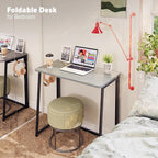 WOHOMO Small Foldable Computer Desk Writing Study Desk Easy Assembly - Image 5
