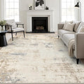 FXRHLP 6x9 Area Rug Living Room: Modern Washable Soft Carpet Beige Brown | by FXRHLP
