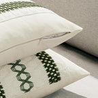 MIULEE Set of 2 Moss Green Boho Decorative Lumbar Pillow Covers 12x20 Inch | - Image 5