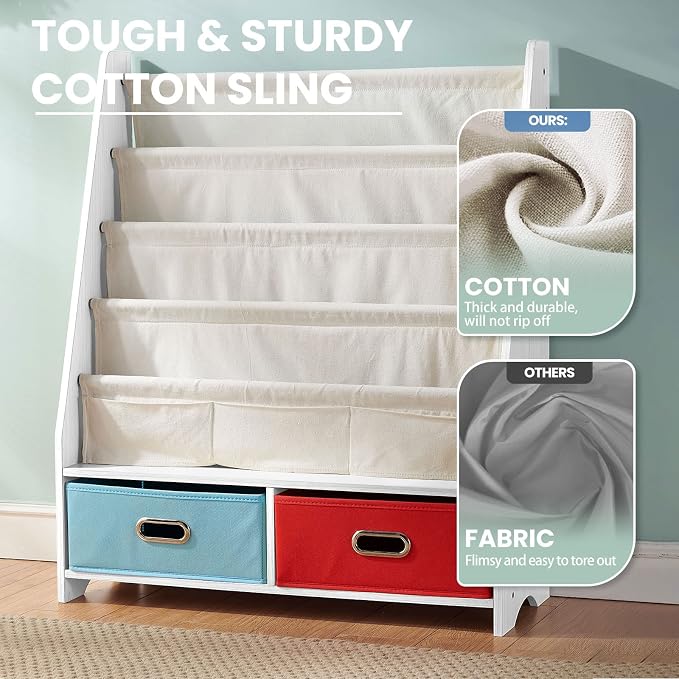 SEIRIONE Sturdy Kids Bookshelf, 5-Tier Book Shelf - Image 6