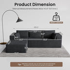 106" Cloud Sectional Boneless Couches - Image 2