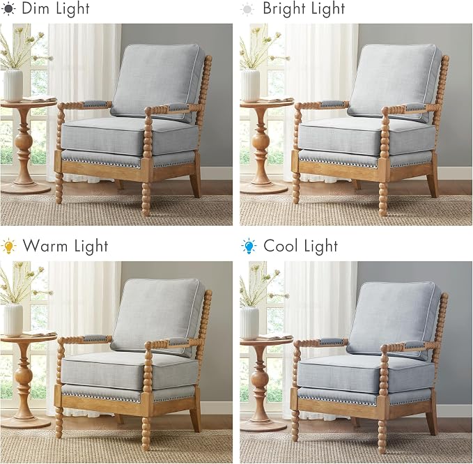Madison Park Donohue Midcentury Modern Accent Chairs Padded Solid Wood Armrest - Image 6
