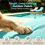 Outdoor Chaise Lounge Chair Cushion, Waterproof Non-Slip Patio Chaise Lounge - Image 9