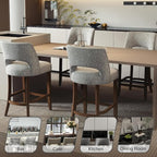 VKNOW Bar Stools Set of 6, Modern Counter Stools - Image 4