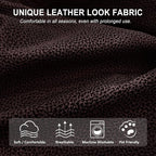 ANARACHON Leather Look Recliner Chair Covers, 4-Pieces Stretch Recliner Cover - Image 3