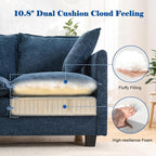 Loveseat Sofa with Ottoman - Image 3