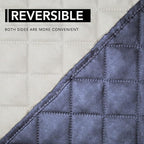 Easy-Going Reversible Couch Cover, Oversized Recliner, Dark Blue/Ivory | - Image 5