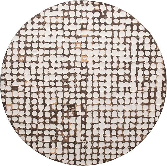 East at Main Round Coffee Table – White Boho Cocktail Table - Image 6