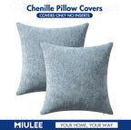 MIULEE Decorative Coastal Blue Euro Sham Pillow Covers 24x24 Inch 2 Pack | - Image 7