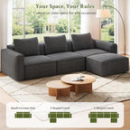 Welzona 103" Modular Sectional Sofa, Minimalist Comfy Cloud Couch Sectional - Image 8