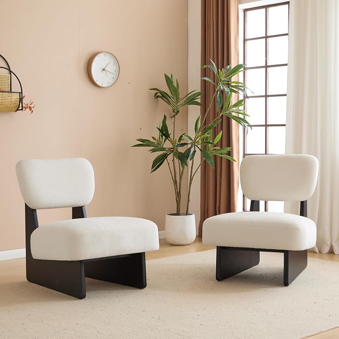 Accent Chairs Set of 2, Mid-Century Modern Chair by Unknown