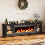 MXV 80" Fireplace TV Stand, Modern Entertainment Center - Image 7