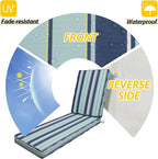 AAAAAcessories Outdoor Chaise Lounge Cushions, Fade-Resistant, Waterproof Patio - Image 2