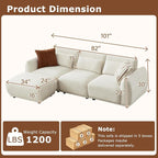 L Shaped Modular Sectional Couch - Image 2