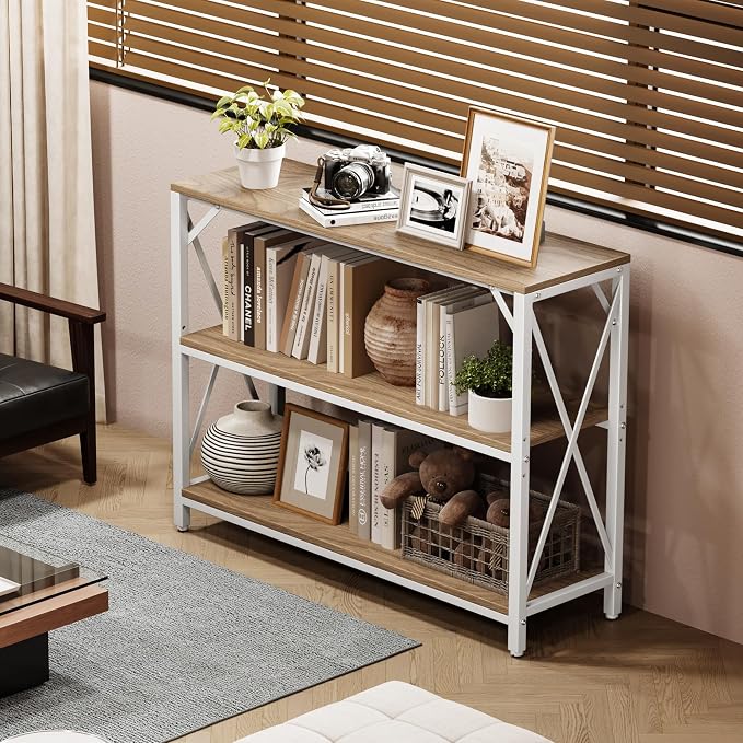 Homeiju Entry Table 40" Width, 3-Tier Entryway Table - Image 6
