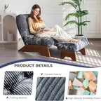 MAXYOYO Accent Chair with Ottoman Adjustable Backrest, Tufted Living Room Chair - Image 5