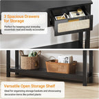 ELYKEN 51.2" Black Console Tables - Image 6