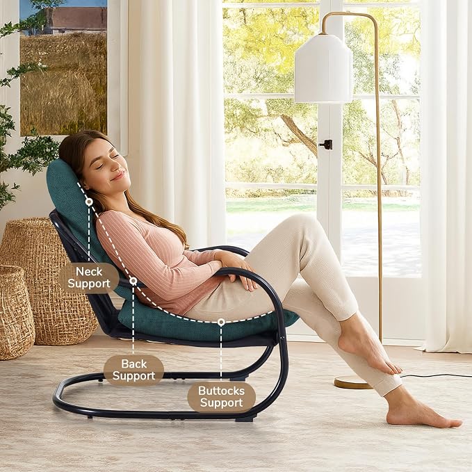 Peace nest Modern Accent Chair, Soft Upholstered Armchair - Image 5
