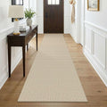 KOZYFLY Cotton Runners for Hallway 3x9, Wide Washable Runner Rug, Woven Non by KOZYFLY