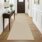KOZYFLY Cotton Runners for Hallway 3x9, Wide Washable Runner Rug, Woven Non by KOZYFLY