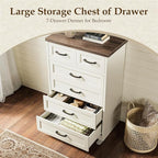 AODK Farmhouse Tall 6 Drawer Dresser - Image 4