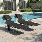 Outsunny Chaise Lounge Chair Outdoor Set of 2 - Image 9