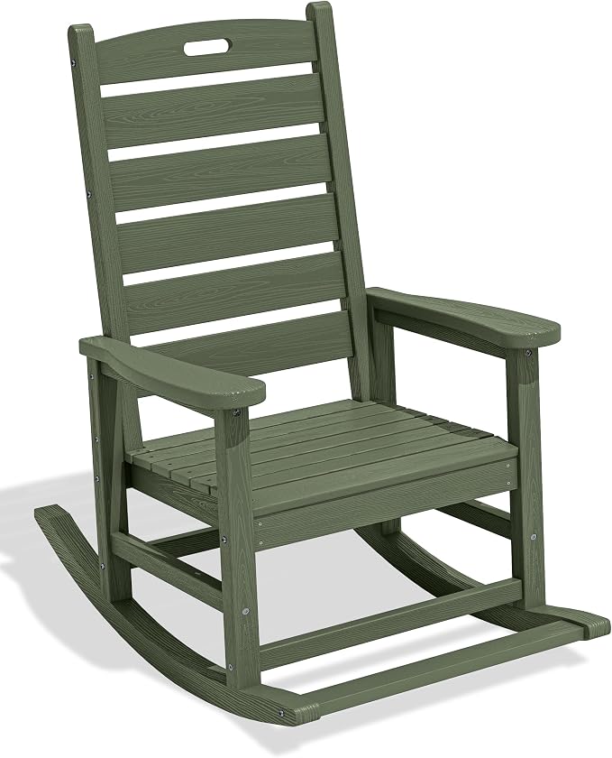 SERWALL Outdoor Rocking Chair, Oversized Rocking Chair by SERWALL